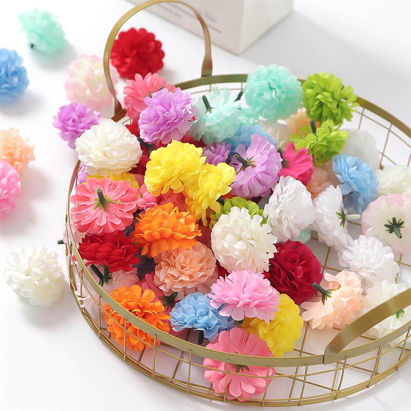 现货真绣球花头 假花driy手工材料婚庆装饰花簪花草帽花配件绢花
