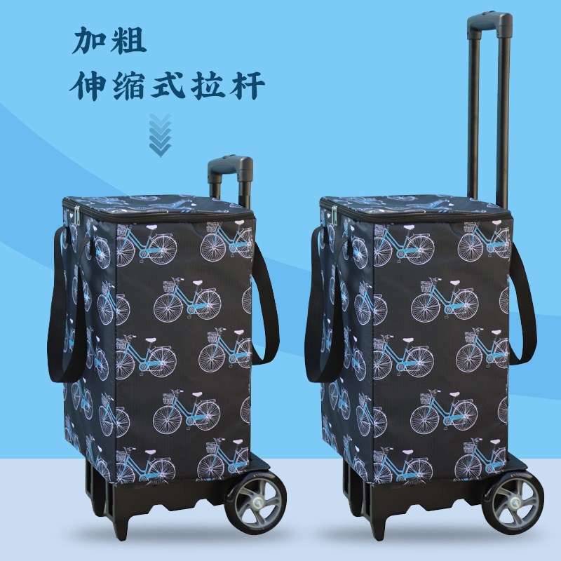 速发买拉小菜车家用快递小推车拉货拖车折叠便携驰杆车超市购物手
