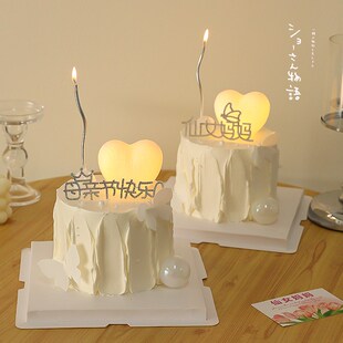 速发装 扮插牌插件 025母亲节蛋糕2品饰爱心发光灯摆件仙妈妈装