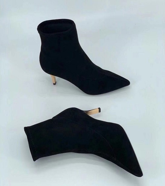 STELLA新款羊反皮金属跟裸靴