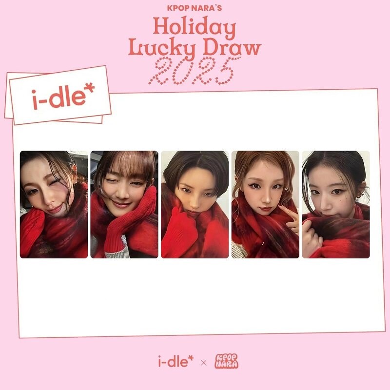 速发IDLE 组合宋雨琦A圣诞幸运卡 i-dle自印寸小卡特典卡