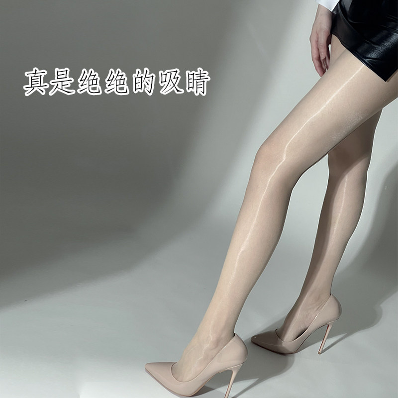 速发后竖线油亮丝袜情调开裆薄款开档超薄隐形全透明提花油光复古