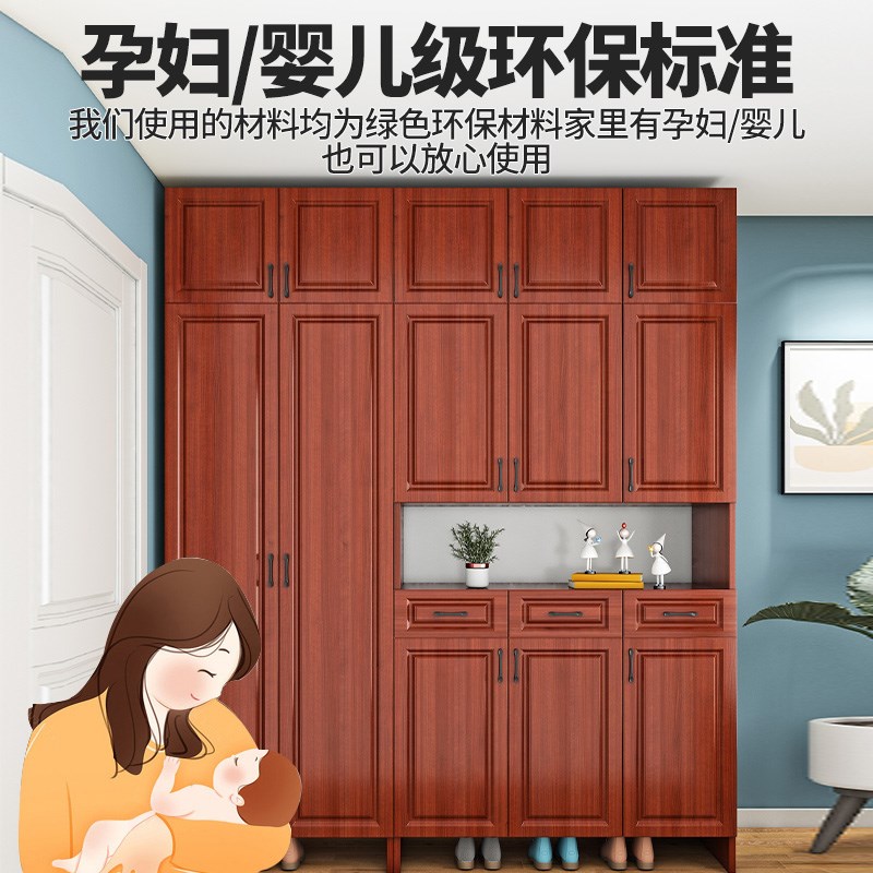 速发玄实木鞋柜家用门口入户门#关柜一体鞋约简柜室内大容量储物