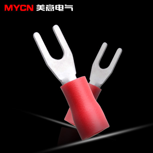 速发叉形预型缘端子S01.25-冷压接线端子Y/U绝线耳铜鼻子接头1V00