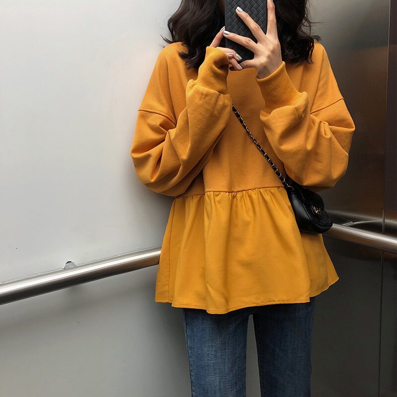 速发超火两衣春秋薄款宽假裙摆外套韩版潮学生松卫件百搭上衣服
