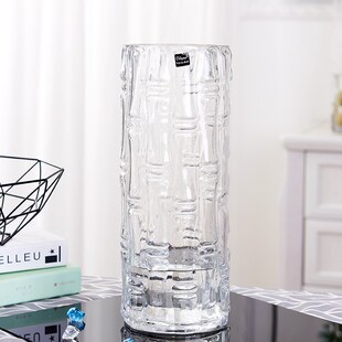 速发特大号落地富贵竹花瓶摆件玻璃用明水养水培直筒厅透客家插花