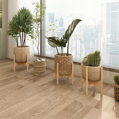 正反双用楠竹材质花盆托架