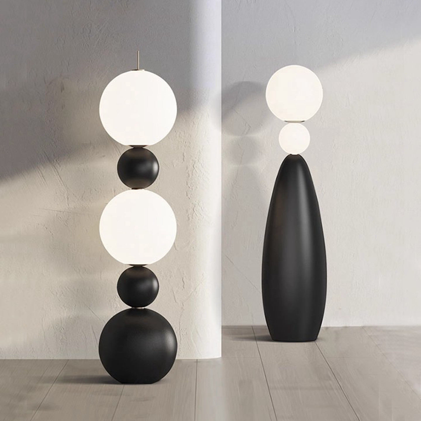 北欧简约轻奢客厅卧室圆球葫芦落地灯ins立式创意设计泡泡灯新款