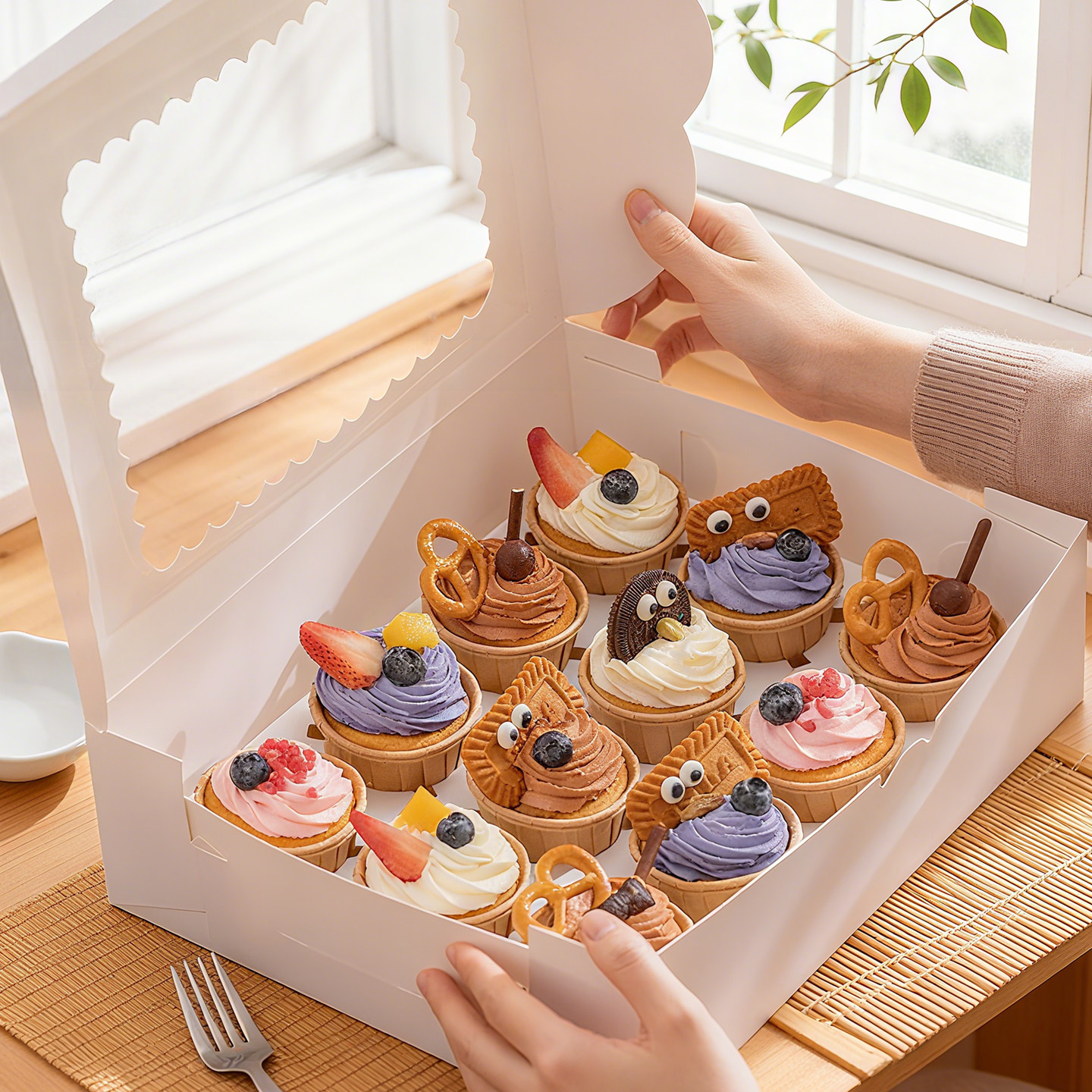 纸杯蛋糕包装盒2/4/6/12粒开窗马芬杯子蛋糕打包盒烘焙甜品盒商用,厨房/烹饪用具,点心包装盒/包装袋,淘宝优惠券,粉丝福利购,淘宝优惠卷