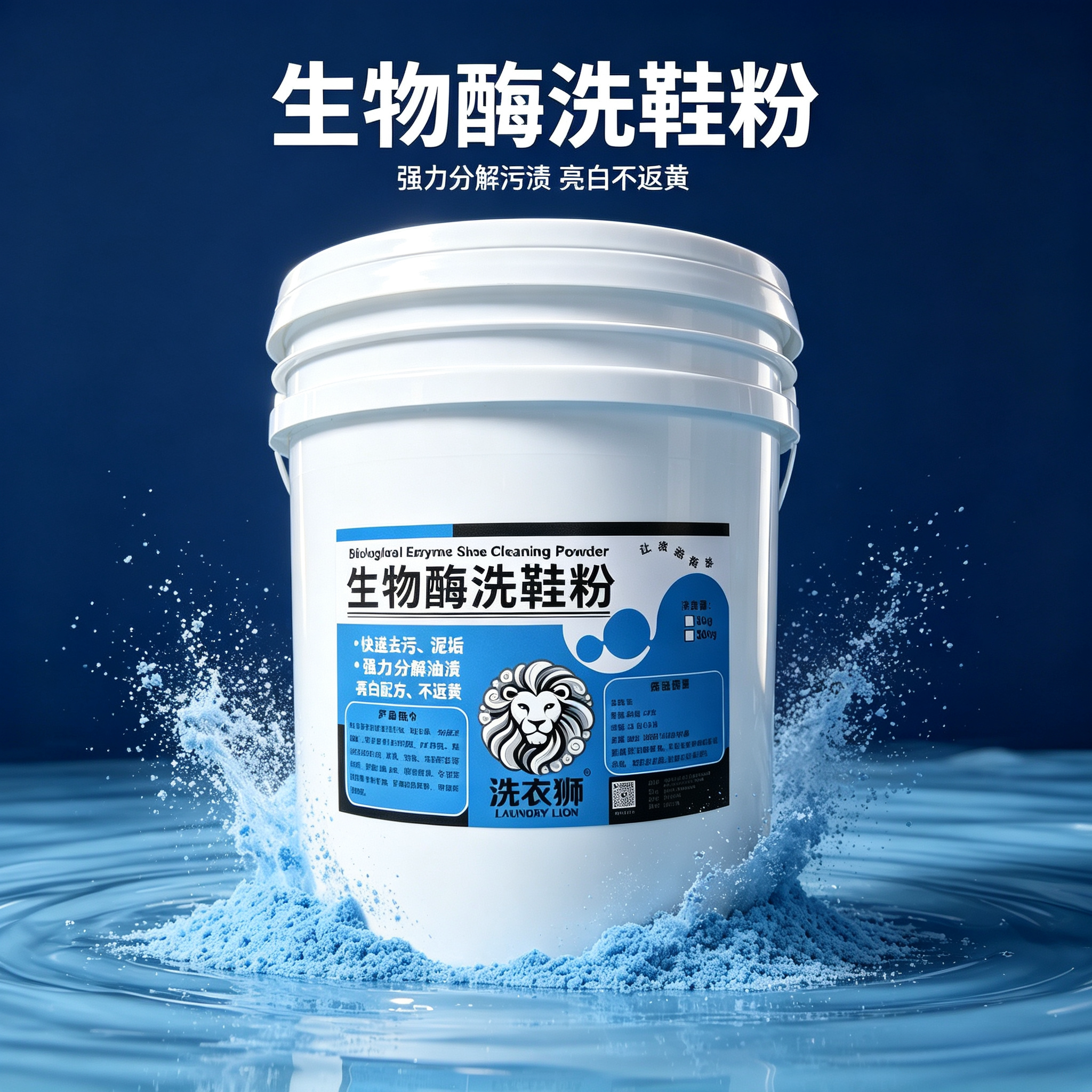 生物酶洗鞋粉干洗店洗衣店专用洗洗衣粉