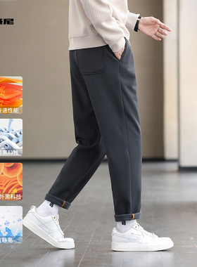 【吸热锁温】杰尼威尼男士休闲裤2025年冬季新款加绒加厚保暖卫裤