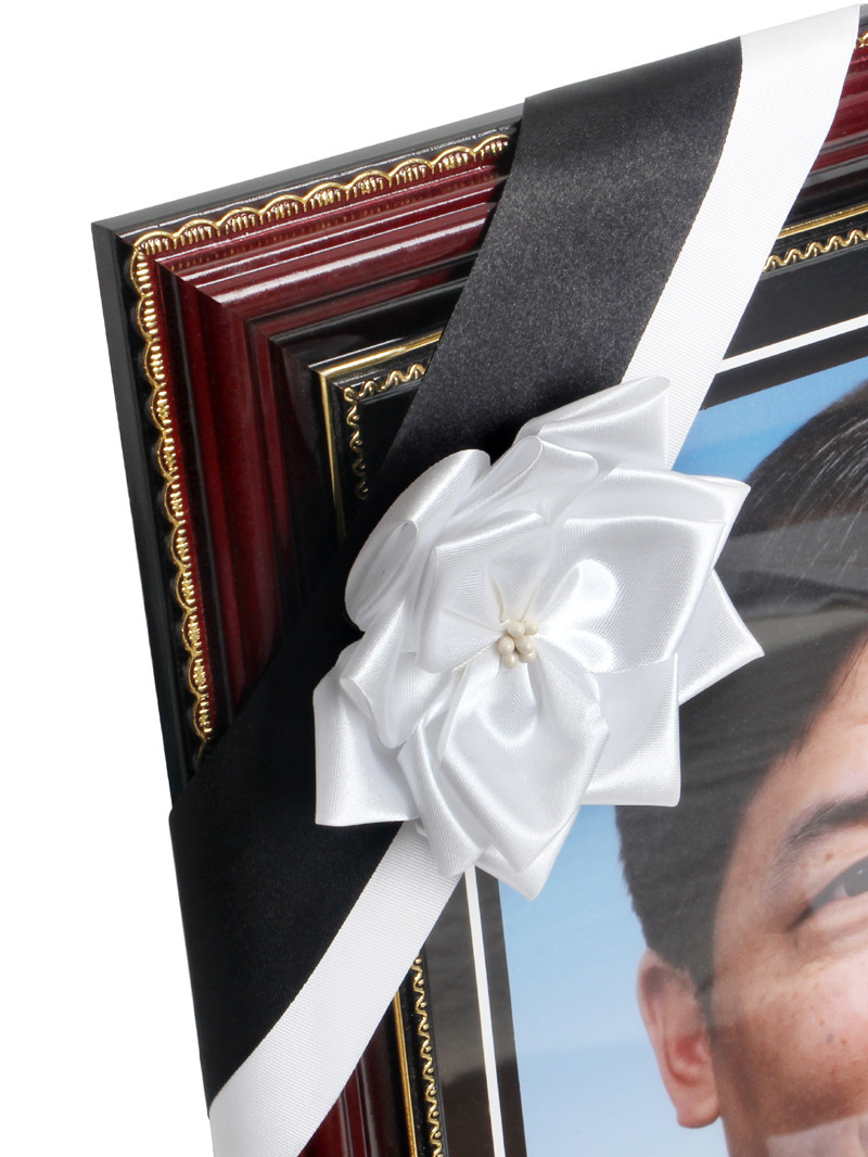 老人遗像高档相框花黑白实木镜灵堂祭奠照片定制丧葬白事殡仪用品