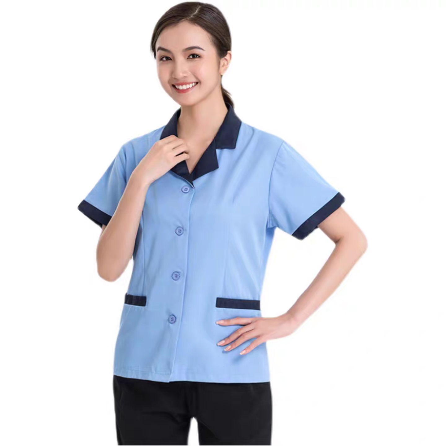 保洁服短袖宾馆客房酒店楼层物业保洁工作服长袖服务员工装PA制服