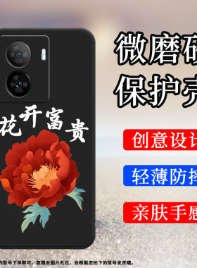 适用iQOOZ7x手机壳iQOOZ7i磨砂保护套iQOOZ7全包边5G平安喜乐V2230EA防摔梅有烦恼商务硅胶中国风创意软壳`