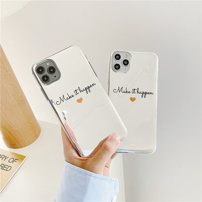 镜片可爱英文爱心适用于苹果11ProMax手机壳iPhoneX个性创意7plus网红iPhone11潮8plus硅胶套XR全包边保护套