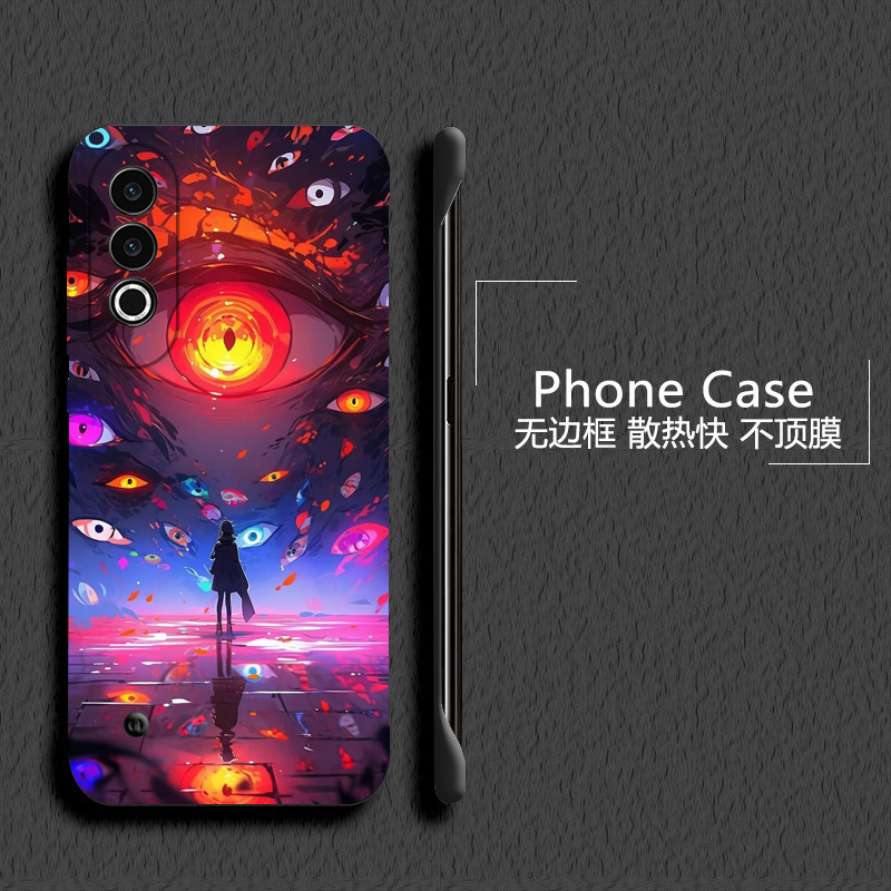 克苏鲁之眼适用oppok12手机壳a97无边框k12s散热新款a95半包a5薄5g硬a58防摔a58x新品a1pro男a96女a5pro套