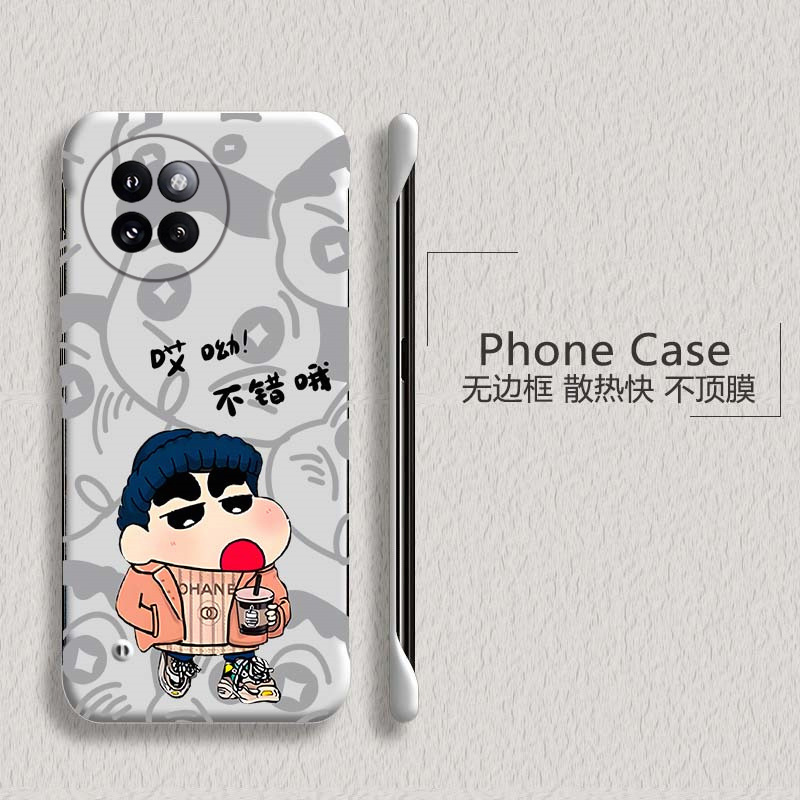 蜡笔小新适用小米civi4pro手机壳civi5pro无边框Civi3/2散热红米note9pro新款mix4半包超薄小米9硬1s防摔男女