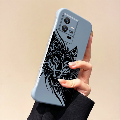 送挂环潮牌狼头适用vivoiqoo11手机壳爱酷11pro无边框iqooz10turbo散热z10x新款iqoo10/9/8/7半包iqoo5硬3