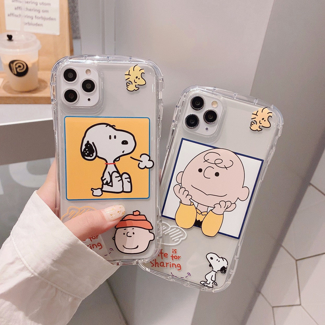 卡通史努比查理iphone11promax手机壳xs max透明11pro防摔xs苹果11全包x情侣xr软壳8plus保护7P硅胶6s磨砂