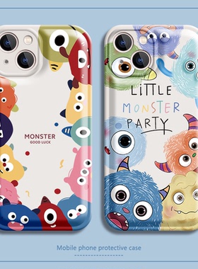 小怪兽适用于vivoy76s气囊的手机壳y74s男y15女y12情侣y17卡通y3可爱y20软y30硅胶y54s全包y31s/y52s/z5i/y5s