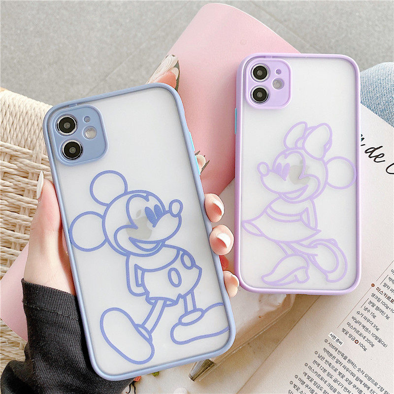 撞色边框卡通米奇米妮苹果11手机壳iphonex创意xr/xsmax硅胶SE/7p/8plus防摔11Pro Max全包软Xs情侣s女保护套,3C数码配件,手机保护套/壳,淘宝优惠券,粉丝福利购,淘宝优惠卷