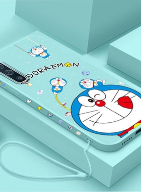 可爱蓝胖子适用于三星a70手机壳samsunga70多啦a梦SM-A7050软卡通液态硅胶老人专用机器猫小孩全包男女情侣套