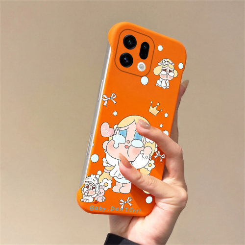 送挂环可爱哭娃适用oppofindx9手机壳x8s无边框x7ultra散热x6新款x5半包a3pro薄a2pro硬A2女x3保护x8s+套5g