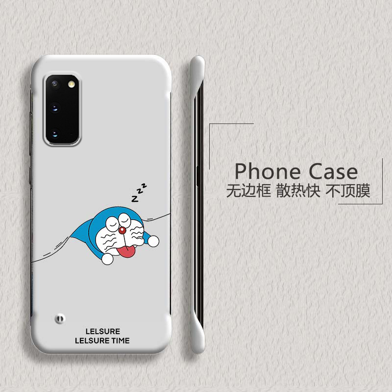 哆啦A梦适用三星Galaxys20手机壳s20+无边框s20fe散热note20新款s21半包s21fe超薄s21ultra硬s10防摔note9套