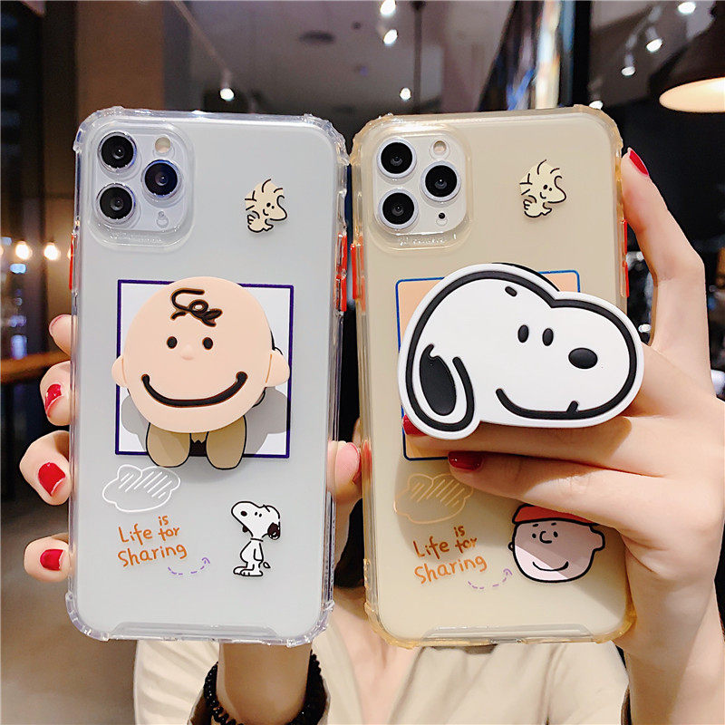 卡通史努比透明软壳iphone11pro苹果x手机壳xsmax/xr全包边iphonex情侣可爱8plus硅胶7P男女创意送支架防摔套,3C数码配件,手机保护套/壳,淘宝优惠券,粉丝福利购,淘宝优惠卷