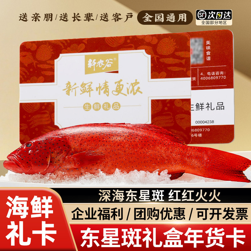 东星斑礼盒提货卡年货海鲜礼品卡