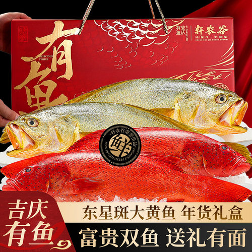 东星斑大黄鱼双鱼宴高档海鲜礼盒
