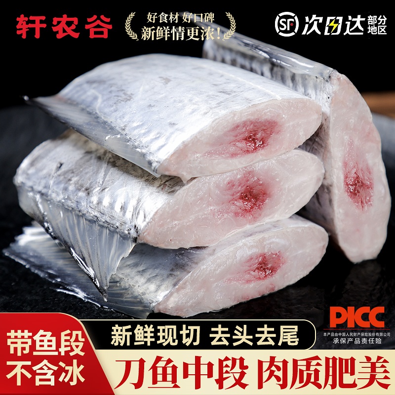 无冰新鲜东海刀鱼带鱼段