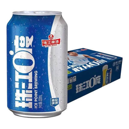 珠江啤酒9.8°P珠江0度啤酒500ml*12罐整总厂生产纯生酿造夏日