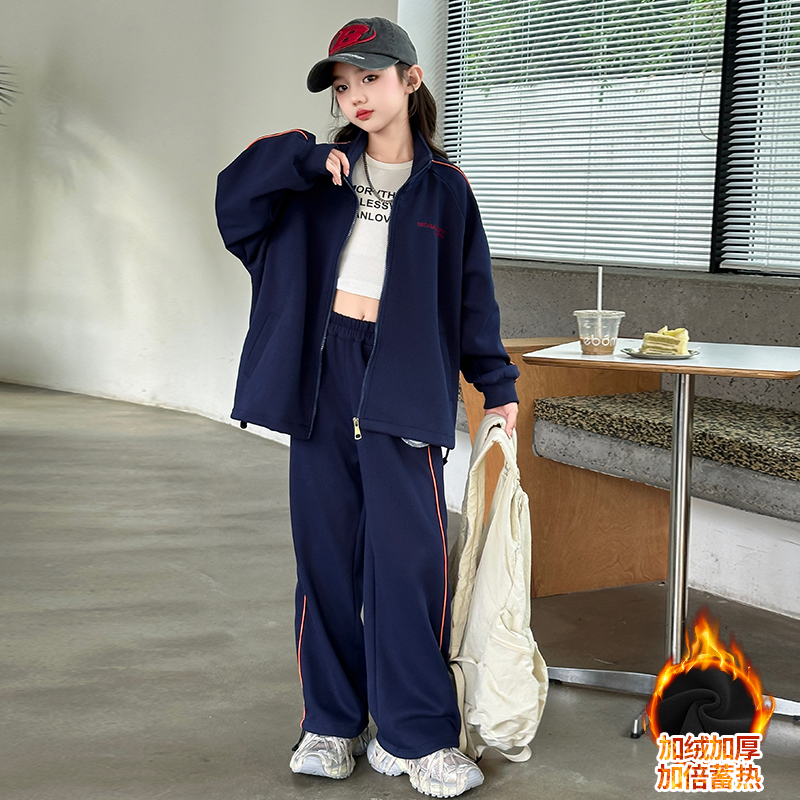 女童秋冬款运动服套装
