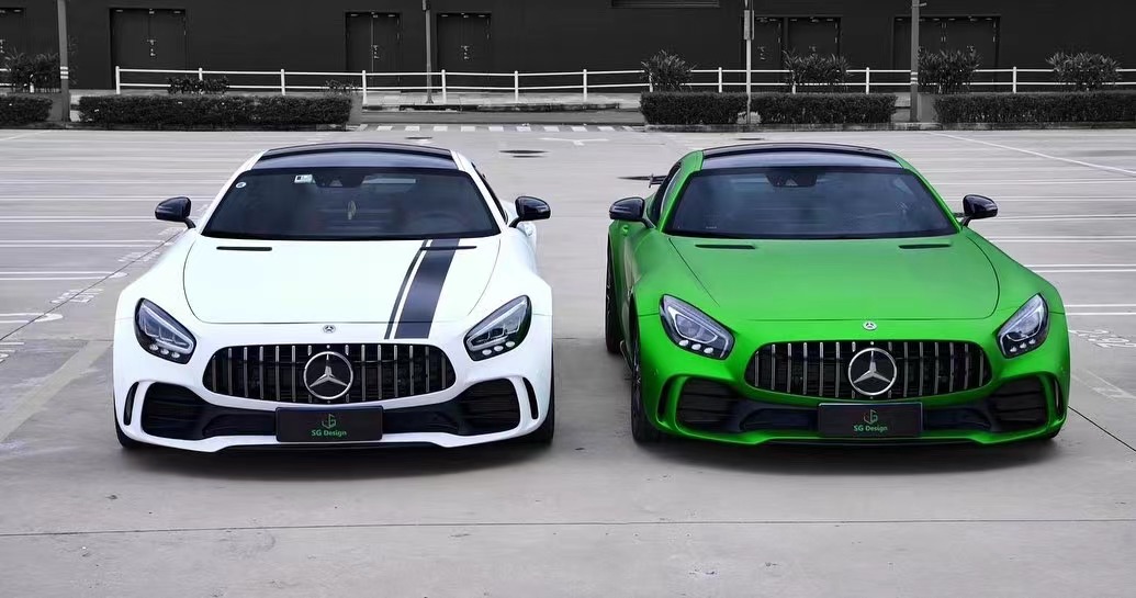 奔驰AMGGT/GTS/GTC改装GTR注塑PP大包围干碳侧裙尾翼叶子板