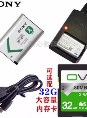 索尼DSCWX500 WX300 WX350 WX700照相机电池+充电器+数据线NP-BX1