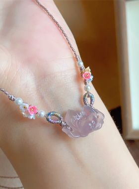 天然正品精致好运连连高级感荷花