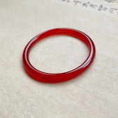 红玛瑙细圆条手镯  天然正品 极细叮当镯子 锦鲤