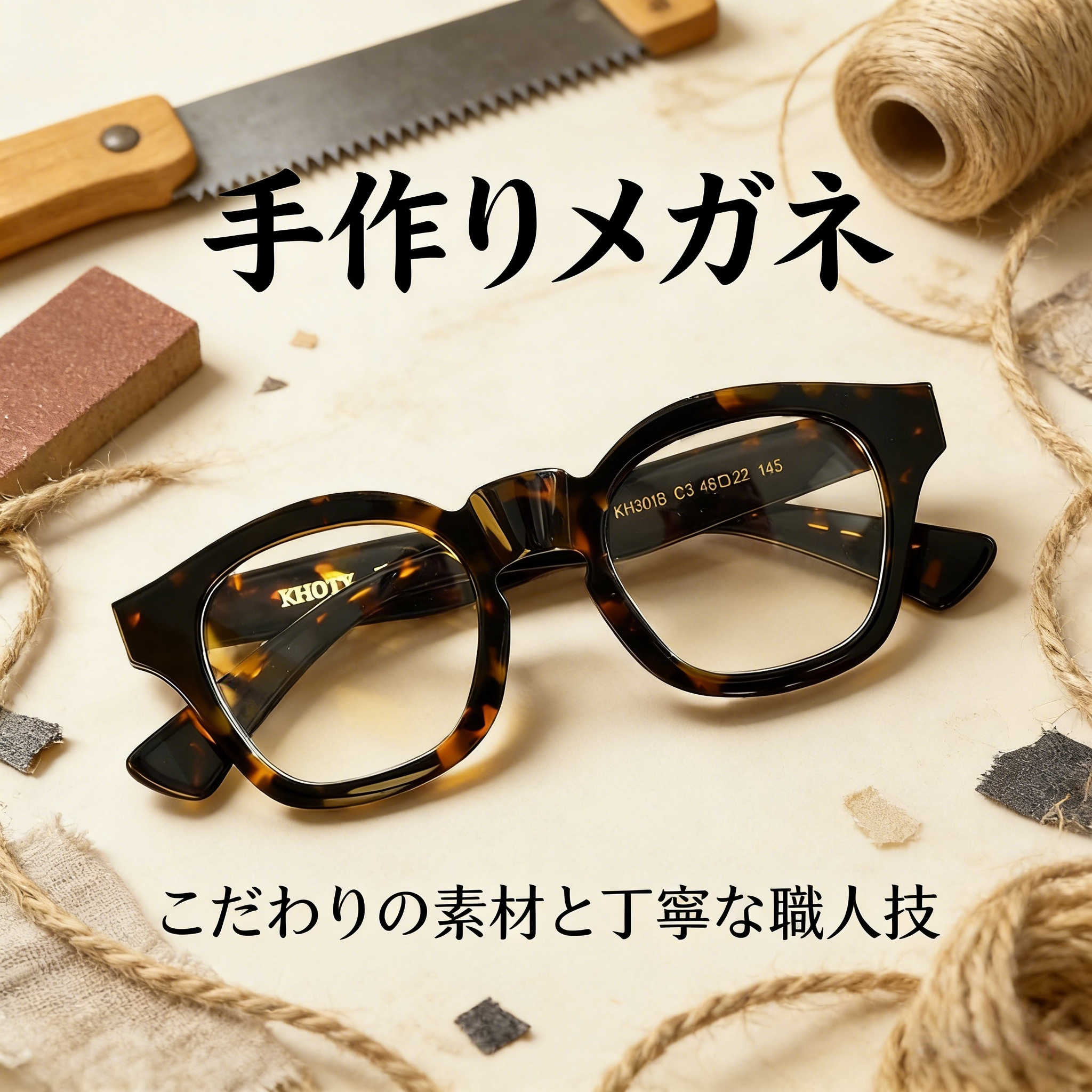 日本手造粗全框板材眼镜男潮KHOTY明星文艺复古近视防蓝光镜架女