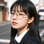 日本纯钛复古赛璐璐手制板材眼镜女KHOTY复古近视防蓝光超轻镜架