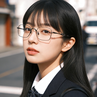 日本纯钛复古赛璐璐手制板材眼镜女KHOTY复古近视防蓝光超轻镜架