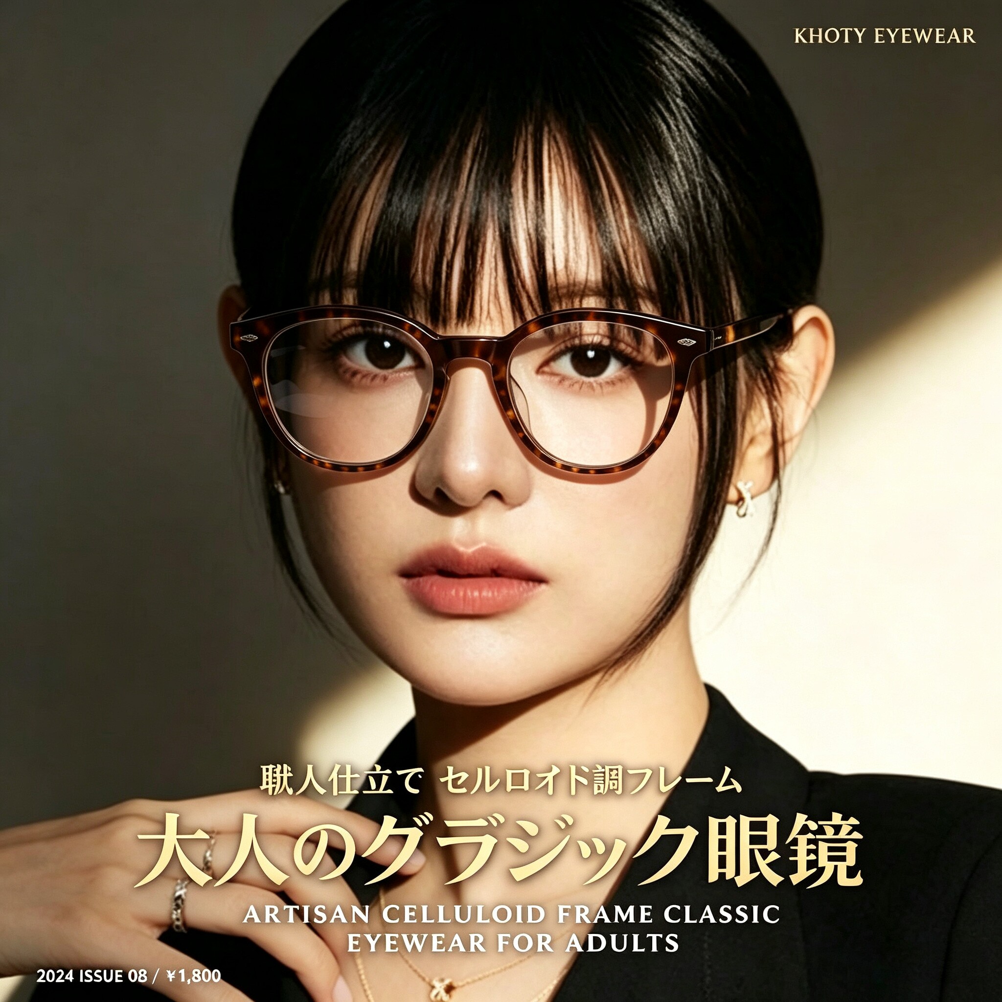 日本赛璐璐手制圆框防蓝光眼镜架