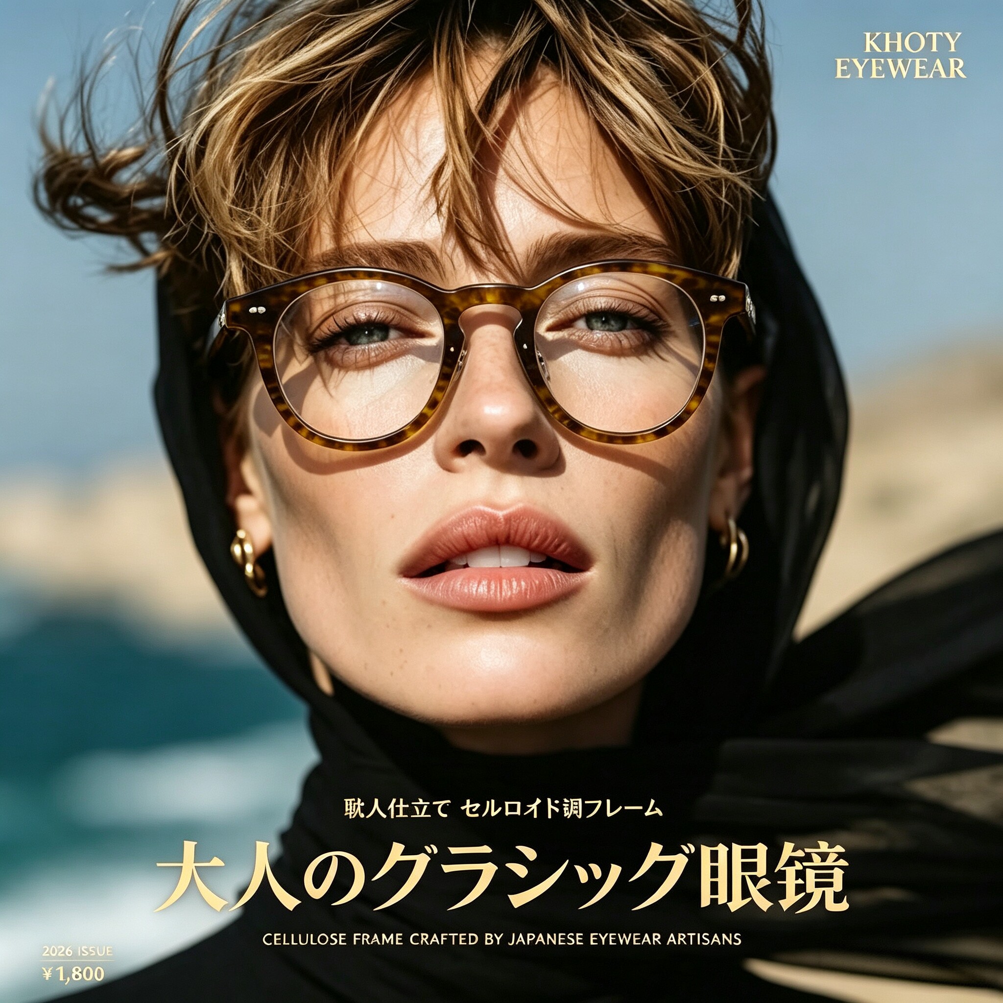 日本眼镜Khoty圆框板材男女