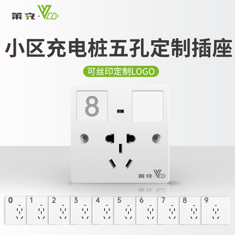 莱充充电桩专用插座1个装