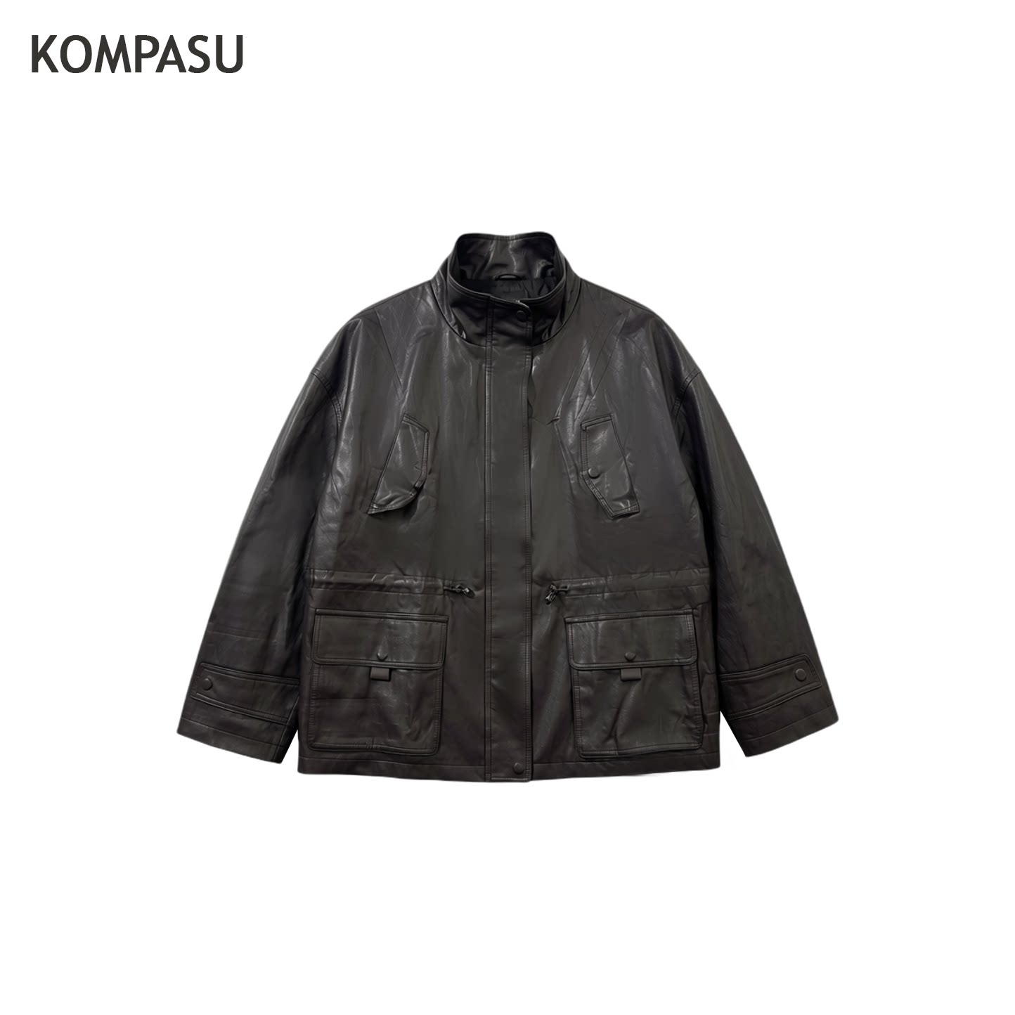 KOMPASU PU皮衣外套女休闲显瘦2026春秋QYS8531322