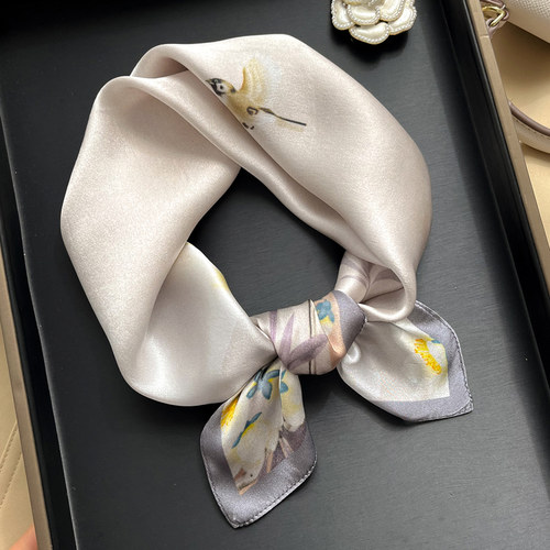 杭州丝绸秋山茶花中国风柔软亲肤