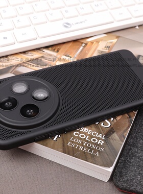 黑色散热镂空小孔硬壳适用vivo x300超薄x200promini手机壳网孔透气x100pro全包镜头膜男女款磨砂亲肤保护套s