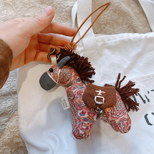 三色补丁马到成功挂件原创设计包包挂件可爱迷你情侣挂饰百搭国风