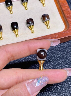 新款精品玛瑙天珠三通配件diy手链项链挂件散珠散珠雕刻件