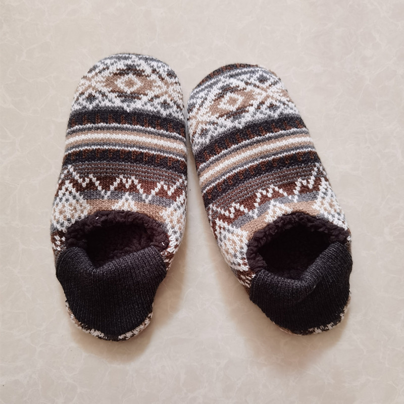 冬男士大码地板袜居家软底防滑地板鞋加厚绒保暖睡袜套女室内鞋套